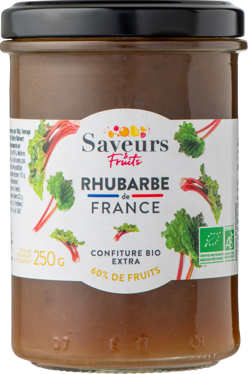 Confiture de rhubarbe bio - 250g