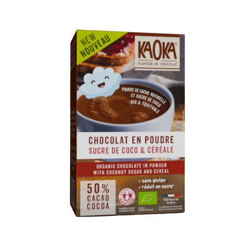 Chocolat en Poudre 50% sucre de coco et céréales bio et équitable - 400g - Kaoka