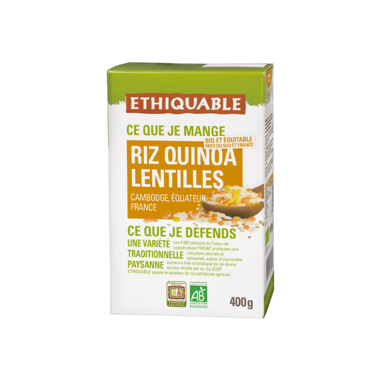 Riz Quinoa Lentilles bio - 400g - Ethiquable