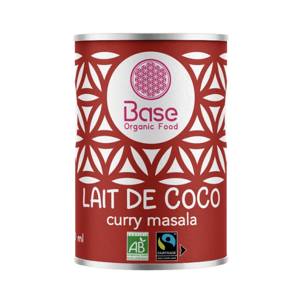 Lait de coco au curry Massala bio - 400ml - Base Organic Food