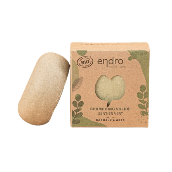 Shampoing solide sentier vert bio - 85g - Endro Cosmétiques
